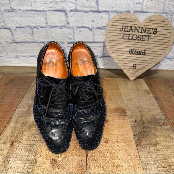 ETRO Woven Black w/ Blue Accent Men\'s Shoes Loafers Sz 41 US Sz 8 main image 13
